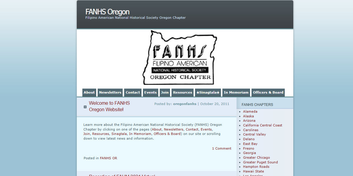 Filipino American National Historical Society Oregon Chapter