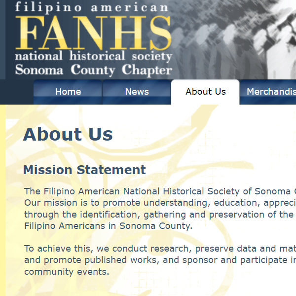 Filipino American National Historical Society Sonoma County Chapter - Filipino organization in Sonoma CA